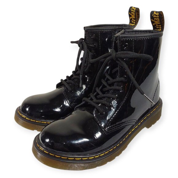 Dr. Martens 1460 J Kids' Patent Leather Zipper Close Boot - 36 (5 Girls, 4 Boys) - Picture 1 of 14